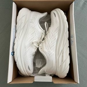Hoka One One Clifton 8 Women’s Running Shoes Size 8 White